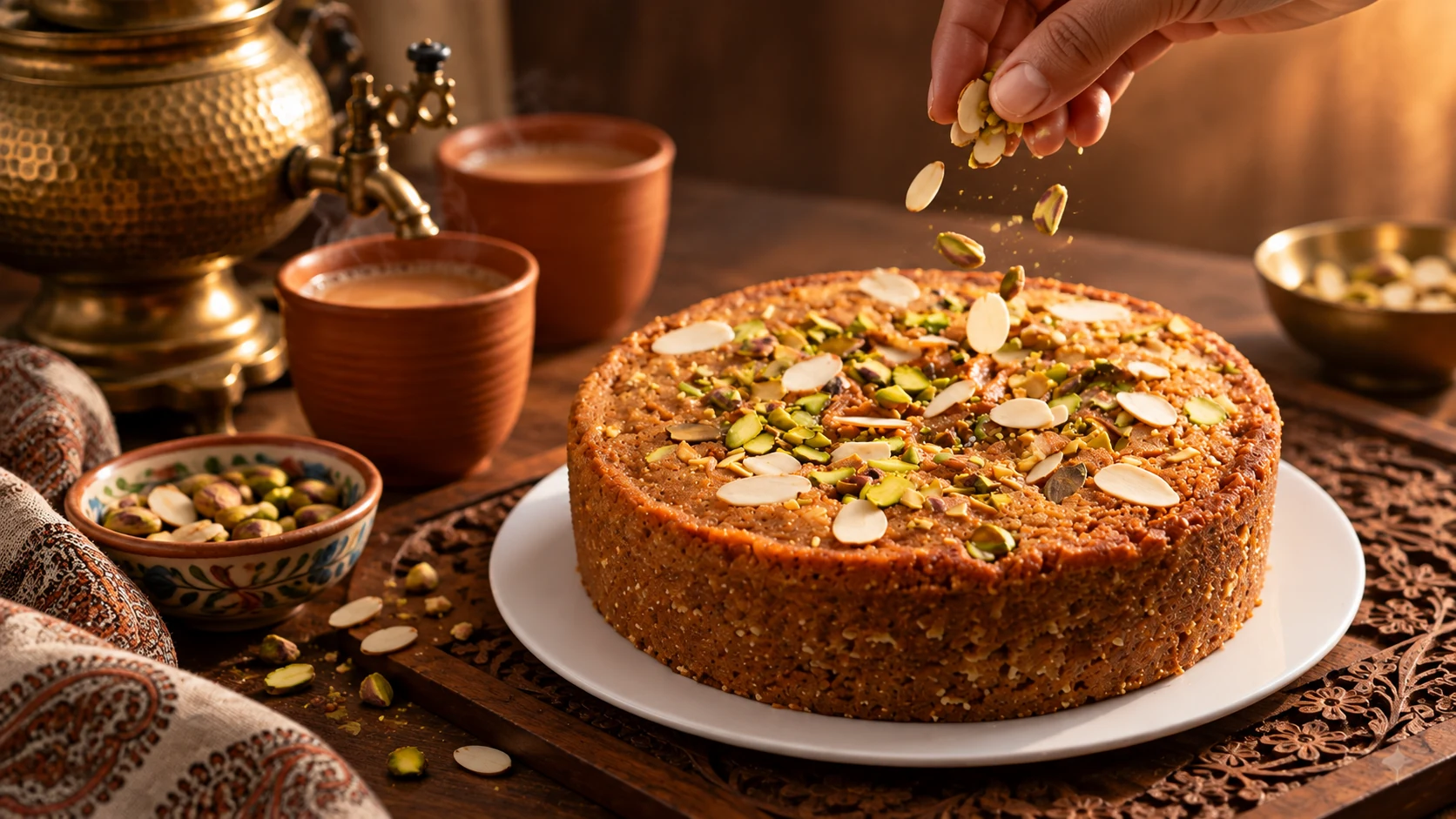 Illustrative cake preparation: finish